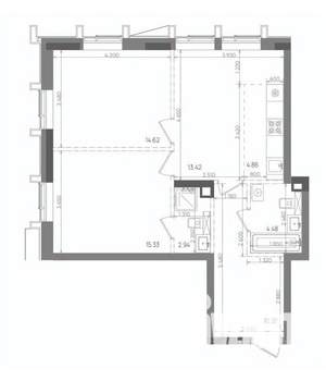 3-к квартира, вторичка, 66м2, 8/22 этаж
