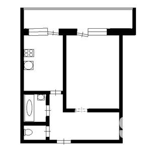1-к квартира, вторичка, 35м2, 2/9 этаж