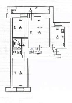 3-к квартира, вторичка, 66м2, 10/10 этаж
