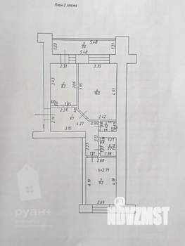 2-к квартира, вторичка, 52м2, 2/9 этаж