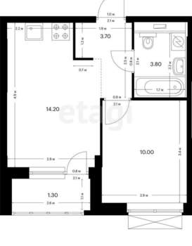 1-к квартира, вторичка, 33м2, 15/26 этаж