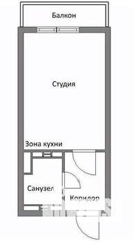 Студия квартира, вторичка, 18м2, 2/3 этаж