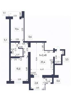 2-к квартира, вторичка, 70м2, 4/9 этаж