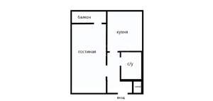1-к квартира, вторичка, 37м2, 9/10 этаж