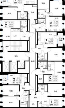 2-к квартира, вторичка, 45м2, 10/20 этаж
