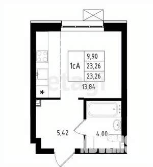 Студия квартира, вторичка, 7990м2, 12/16 этаж