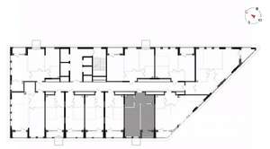 1-к квартира, вторичка, 45м2, 19/23 этаж