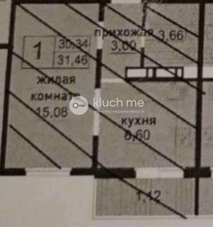 1-к квартира, вторичка, 31м2, 19/19 этаж