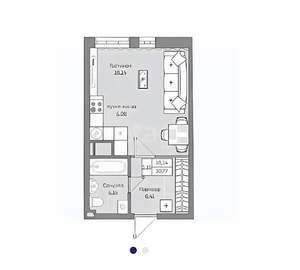 Студия квартира, вторичка, 31м2, 11/25 этаж