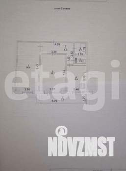 2-к квартира, вторичка, 54м2, 2/5 этаж