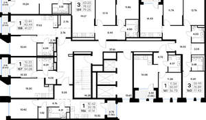 3-к квартира, вторичка, 79м2, 12/20 этаж