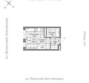 1-к квартира, вторичка, 24м2, 17/24 этаж