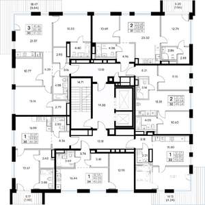 1-к квартира, вторичка, 46м2, 6/8 этаж