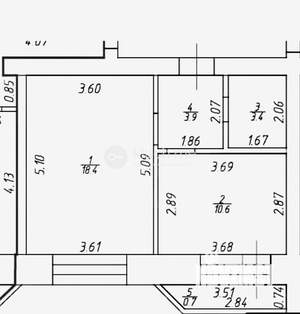 1-к квартира, вторичка, 38м2, 7/10 этаж