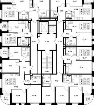 2-к квартира, вторичка, 55м2, 2/10 этаж