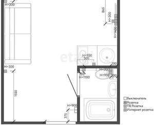 Студия квартира, вторичка, 14м2, 4/5 этаж
