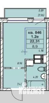 Студия квартира, вторичка, 22м2, 19/24 этаж