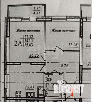 2-к квартира, вторичка, 55м2, 7/19 этаж