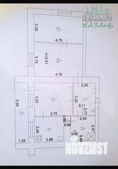 3-к квартира, вторичка, 60м2, 2/14 этаж