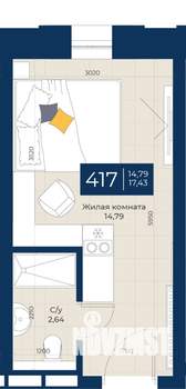 1-к квартира, вторичка, 17м2, 4/5 этаж