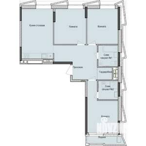 3-к квартира, строящийся дом, 87м2, 3/23 этаж