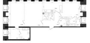 3-к квартира, строящийся дом, 125м2, 3/8 этаж