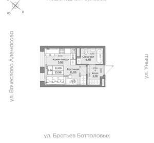 1-к квартира, вторичка, 24м2, 9/24 этаж
