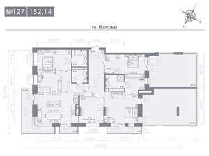 4-к квартира, строящийся дом, 152м2, 8/9 этаж