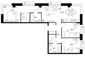 3-к квартира, вторичка, 80м2, 14/26 этаж