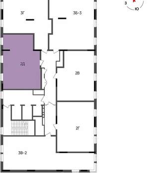 2-к квартира, строящийся дом, 61м2, 18/22 этаж