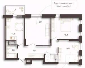 3-к квартира, сданный дом, 76м2, 7/9 этаж