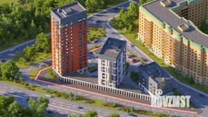 2-к квартира, строящийся дом, 61м2, 2/17 этаж