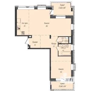 2-к квартира, вторичка, 76м2, 3/4 этаж