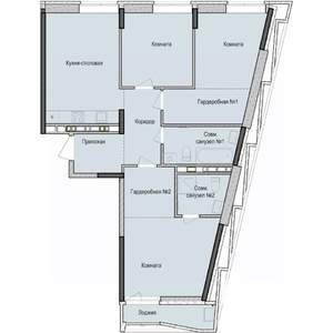 3-к квартира, строящийся дом, 87м2, 7/23 этаж