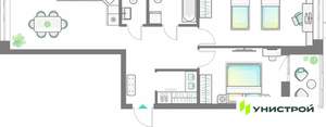 2-к квартира, вторичка, 65м2, 3/9 этаж