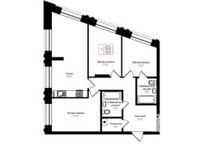 3-к квартира, вторичка, 79м2, 12/25 этаж