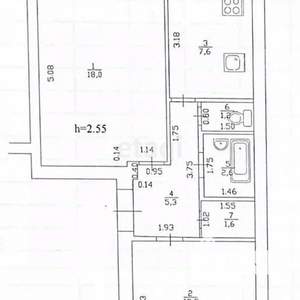 2-к квартира, вторичка, 50м2, 1/5 этаж
