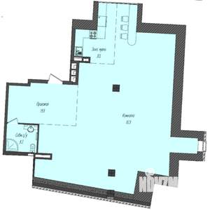 Студия квартира, строящийся дом, 111м2, 3/4 этаж