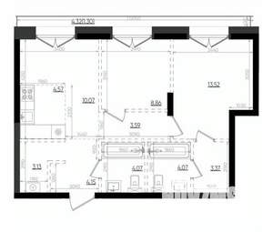 2-к квартира, вторичка, 61м2, 9/19 этаж