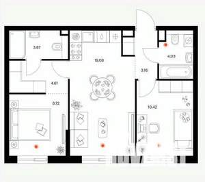 2-к квартира, вторичка, 54м2, 5/14 этаж