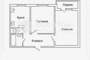 2-к квартира, вторичка, 50м2, 6/9 этаж