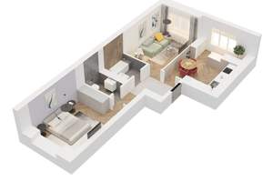 2-к квартира, вторичка, 54м2, 7/10 этаж