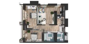 2-к квартира, вторичка, 70м2, 6/25 этаж