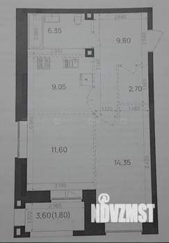 2-к квартира, вторичка, 56м2, 12/25 этаж