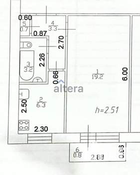 1-к квартира, вторичка, 33м2, 9/10 этаж