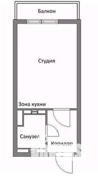 Студия квартира, вторичка, 13м2, 5/5 этаж