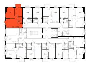 2-к квартира, вторичка, 54м2, 14/17 этаж
