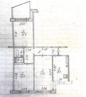 3-к квартира, вторичка, 63м2, 4/10 этаж