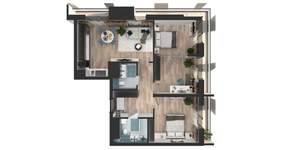 2-к квартира, вторичка, 73м2, 13/25 этаж