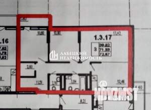 3-к квартира, вторичка, 72м2, 3/12 этаж